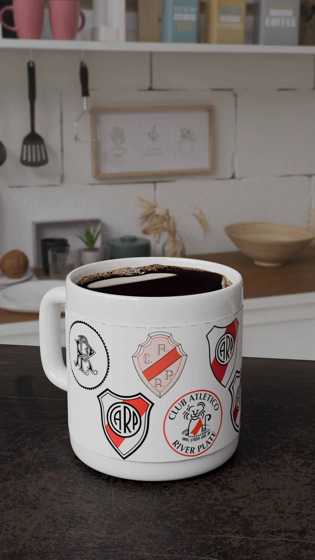 Taza river 2 Taza de ceramica River Plate Escudos - Imagen 1